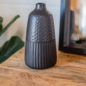 Juno Embossed Stoneware Vase